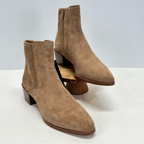 RAG & BONE ICONS Tan suede heeled ankle booties size 8.5 - Picture 4 of 10